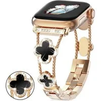 MOPUEA Smartwatch-Armband Smartwatch Armband Edelstahl Armband Kompatibe für Apple Watch, Breite Kompatibilität, verstellbares Kettendesign
