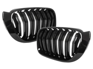 Kühlergrill DOPPELSTEG Schwarz Glanz für BMW X4 F26 ab 2014-2017
