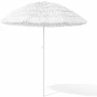 Mojawo Ampelschirm Hawaii Sonnenschirm Gartenschirm Strandschirm rund Ø1,6m Weiß