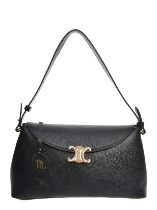 Anna Luchini Schwarz Rindsledertasche
