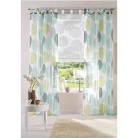 OTTO home Gardine Belem (1 St), Schlaufen, transparent, Voile, 1 oder 2 Schals, Vorhang, Fertiggardine, Kreise