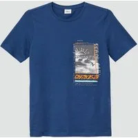 s.Oliver Kurzarmshirt T-Shirt Jersey-T-Shirt mit Frontprint