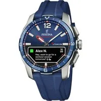 Festina Connected D Smartwatch, Armbanduhr, Herrenuhr, Titan, Silikonarmband
