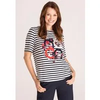 FRANK WALDER T-Shirt mit Streifenmix