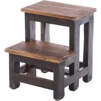 DESIGN DELIGHTS Hocker TRITTLEITER STEP, 46x37cm (HxB), Altholz, Tritthocker, Blumenleiter, Holz