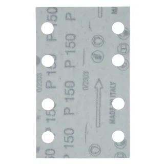 Makita Schleifpapier 80x130mm, Körnung A150,Klett, 8 Loch, 10 Stück - E-23547