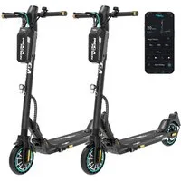 Mega Motion E-Scooter 8,5 Zoll Elektroroller, Max.35km mit Straßenzulassung ABE, 20 km/h, (Mit Schutzblechen und Aufbewahrungstasche), mit Lenker-Blinkern und APP klappbar für Erwachsene