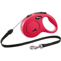 flexi Flexileine FLEXI Rollleine New CLASSIC Seil - 8m, bis 12kg Farbe: Rot