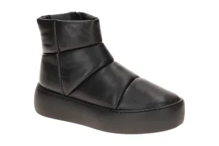 H?gl 0250 PADDY - Damen Stiefeletten Schwarz Echtleder Warmfutter Plateau