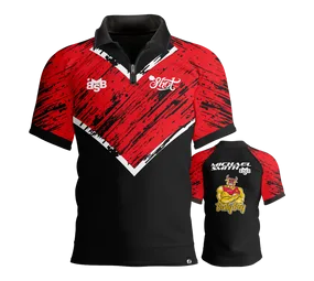 Shot Michael Smith Red Strip Polo Dartshirt
