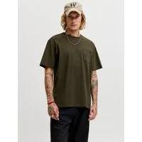 Jack & Jones Kurzarmshirt JJEDOVER SLUB TEE SS NOOS Baumwollmischung, relaxed fit