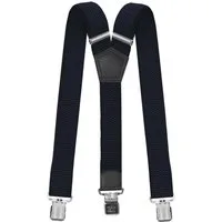 Fabio Farini Hosenträger 4cm Breites Y-Design verstellbar mit extra starken Clipverschluss, Dunkelblau