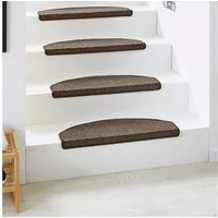 Andiamo Stufenmatte Casablanca, Made in Netherlands, halbrund, Höhe: 6,5 mm, Uni Farben, selbstklebend, strapazierfähig, 15 Stück in einem Set
