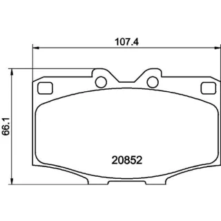 Hella Bremsbel?ge vorne Toyota Hilux Land