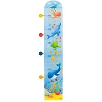 goki Messlatte Herr Wal und das Meer, Holz (Set, 5-tlg., 1), Scala von 80 - 140 cm