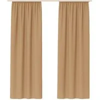 Bestlivings Vorhang "Ellen" mit Kräuselband inkl. Raffhalter (2 St), Kräuselband, blickdicht, Polyester, matter Stoff, einfarbig, waschbar bei 30°C, bügelleicht, formstabil