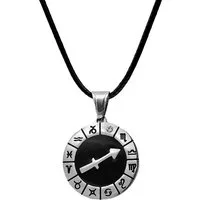 Firetti Kette mit Anhänger Schmuck Geschenk Edelstahl Leder Halsschmuck Halskette Sternzeichen, Made in Germany - mit Similistein