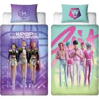KPop Demon Hunters Kinderrucksack K-pop Demon Hunters Battle beidseitiger Mikrofaser Bettbezug (1-tlg)