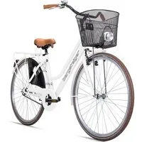 bergsteiger Cityrad Amsterdam 26, 28 Zoll Damenfahrrad, ab 150 cm, Korb, 1 Gang, V-Bremse & Rücktrittbremse