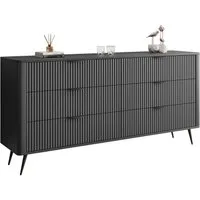 Lookway Kommode SCARLETT 6S mit Schubladen und Metallgriffe, Breite: 163 cm