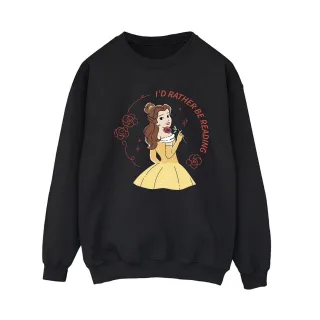Disney - "Beauty And The Beast I'd Rather Be Reading" Sweatshirt für Damen (Schwarz)