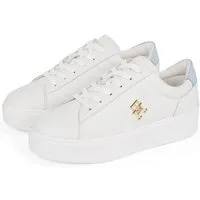 Tommy Hilfiger PLATFORM COURT SNEAKER Plateausneaker, Freizeitschuh, Halbschuh, Schnürschuh mit TH-Schmuckelement