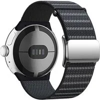 Wigento Smartwatch-Armband Nylon für Google Pixel Watch 4 / 3 / 2 / 1 45mm Magnetverschluss Band, Nylonarmband mit Magnetverschluss
