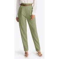 Imily Bela Anzughose Damen Hochgeschnittene Schmal Zulaufende Hose (Packung, 1-tlg., 1per-Pack) in Unifarbe
