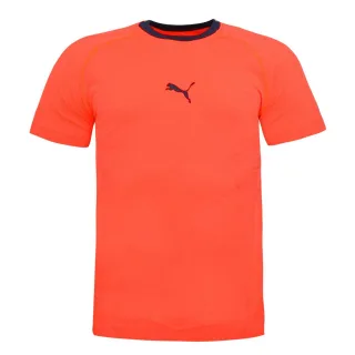 Puma Evotrg Herren EvoCnit Training Top Top Short Sleeve T-Shirt Fiery Coral 655332 06