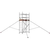 ALTEC Aluminium Fahrgerüst Rollfix 2.0 mit Fußplatten & Dreieckausleger, Made in Germany, maximale Arbeitshöhe 10 Meter
