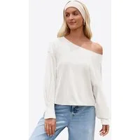 Imily Bela T-Shirt Langarm-Shirt mit Rundhalsausschnitt und bauchfreiem Schnitt (Packung, 1-tlg., 1per-Pack) krempelbar