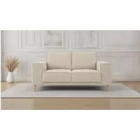 OTTO home 2-Sitzer Oland Skandi, weicher Chenille-Stoff, 164 cm, Wellenunterfederung, Skandi-Design, Massivholzfüße