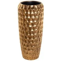 Flingora Bodenvase Celice, mit Einsatz - Fiberglas - Indoor & Outdoor - Gold - Höhe 75 cm