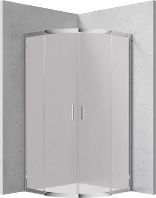 Neuesbad SEMICIRCULAR Duschkabine, FROSTED Glas, 80 CM NB1DEKYP652K1