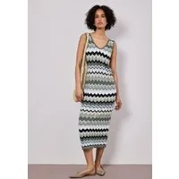 STREET ONE Midikleid mit Zick Zack Muster