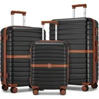 KONO Handgepäckkoffer Koffer Trolley ABS+PC Hartschalenkoffer