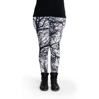 cosey Leggings Bunte Bedruckte Motiv-Leggings Baum/Wald (Einheitsgröße XS-L) Trees
