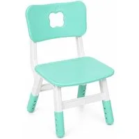 BAYLI Schreibtisch Kinderstuhl Helltürkis höhenverstellbar 27–30 cm – Kunststoff Stuhl