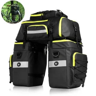 Rhinowalk 65L 3 In 1 Bicycle Pannier Waterproof Multi-functional Cycling Double Side Rear Rack Tail Seat Pack Luggage Ca