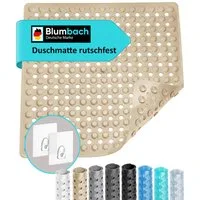 Blumbach Duschmatte - griffige Antirutschmatte Diamant 53 x 53 cm, - 100% BPA-frei, inkl. 2 Haken zum Aufhängen, Duscheinlage, schimmelressisten & maschinenwaschbar