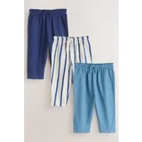 Next Jogginghose Strukturierte Jogginghose, weites Bein, 3er-Pack (3-tlg)