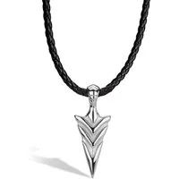SERASAR Lederband Leder Halskette mit Edelstahl Anhänger "Arrow" (1-tlg), aus Echtleder