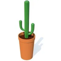 Qualy Design WC-Reinigungsbürste Toilettenbürste Cacbrush, Bad, WC, Klo, Gäste-WC, (Kunststoff, 2-tlg., Bürste & Behälter), Kaktus Klobürste, ca. Ø 11 x 41 cm