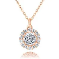 Lisandra Scott Kette mit Anhänger Damen Halskette mit Funkelndem Anhänger & Weißen Zirkonia Steinen, 50cm stilvolle Eleganz mit funkelndem Kristallanhänger für jede Anlass
