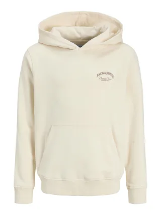 JACK&JONES - JJEBRANDES BACKP RELAXED SWEAT H SN JNR Antique White - Gr. - 164
