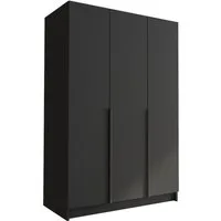 MIRJAN24 Kleiderschrank Calia I (mit drei Drehtüren) Kleiderstange, Metallgriffe