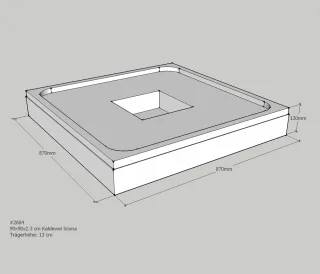 Neuesbad Wannenträger für Kaldewei Scona 900x900x23 SD24018