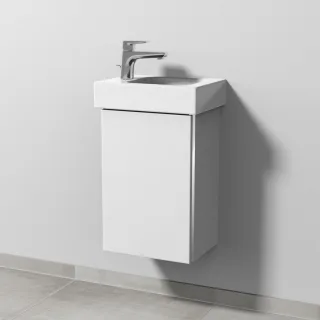 Sanipa 3way Waschtischunterbau zu Geberit iCon Waschtisch mit 1 Tür, Weiß-Soft BR65743