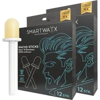 SMARTWAXX Warmwachs-Haarentferner 24 Wachs-Sticks zur Entfernung von Nasen- & Ohrenhaaren, 24-tlg., Hygienische und langanhaltende Art der Nasenhaarentfernung