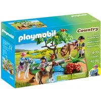 Playmobil® Spielwelt Country 5685 Horseback Ausritt mit Pferden, Pferd Reiter Figuren Spiel-Set Pferde Reiterhof Zubehör Spielzeug-Set